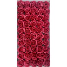 Роза из мыльной пены 3 слоя диаметр 5 см бордовый, цена за 50 шт